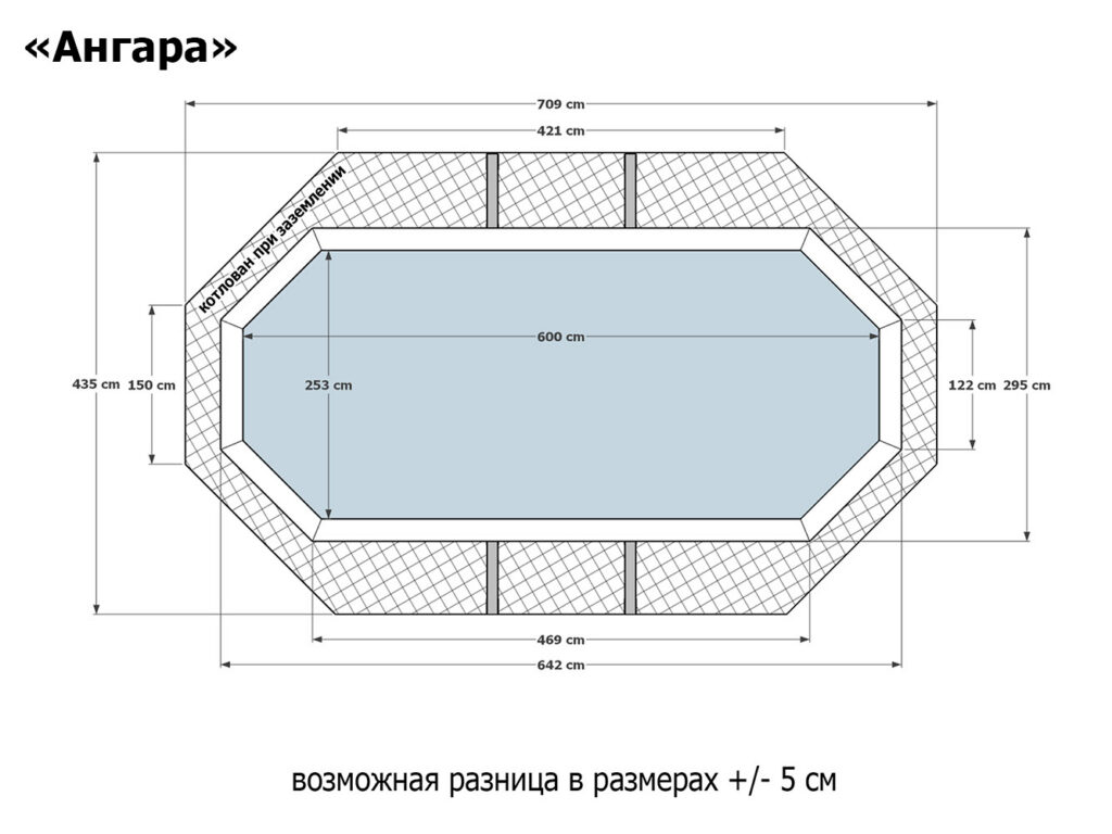 Бассен Ангара 600 х 250 см