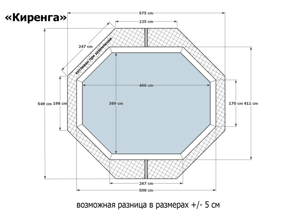 Бассейн Киренга 465 х 370 см